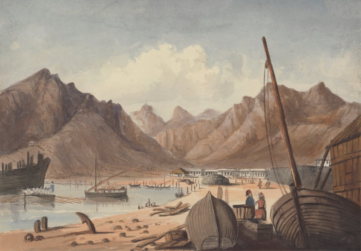 Middelhavshavn (eller Aden?) af Charles Dyce