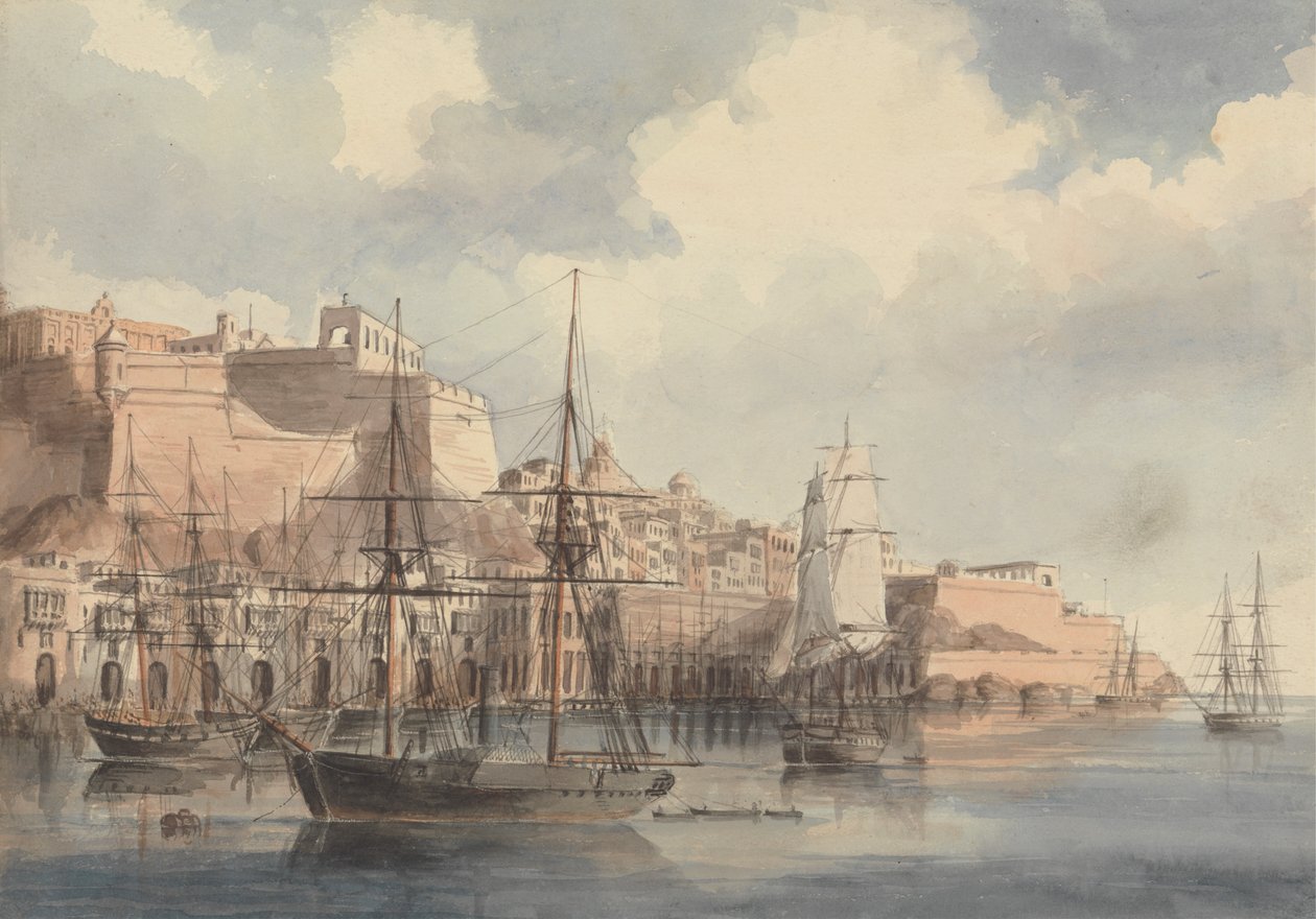 Udsigt på Malta af Charles Dyce
