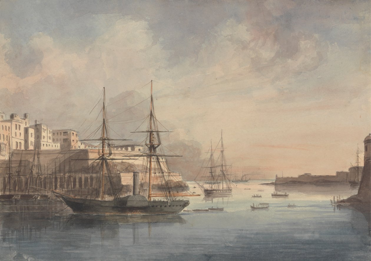 Udsigt over Malta af Charles Dyce