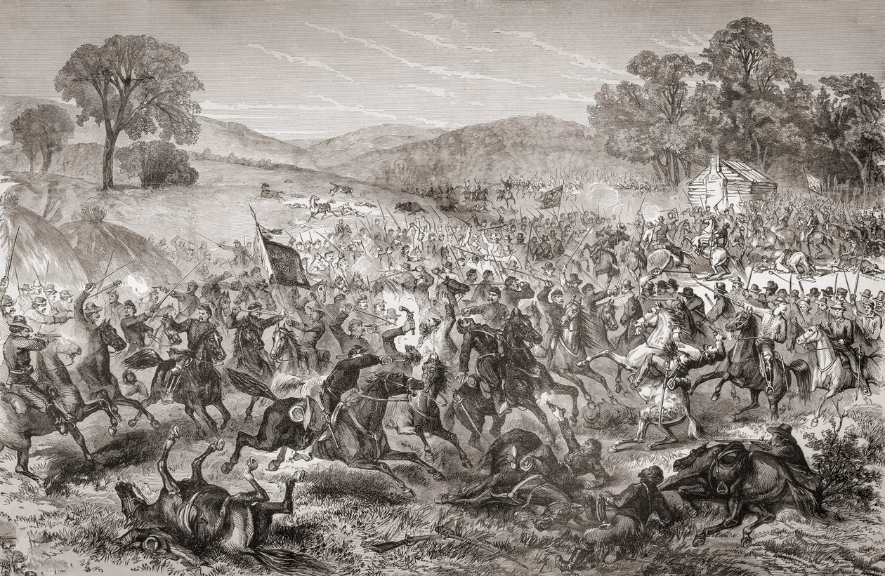 Slaget ved Boonsboro, Maryland, 8. juli af Charles E.H. (after) Bonwill