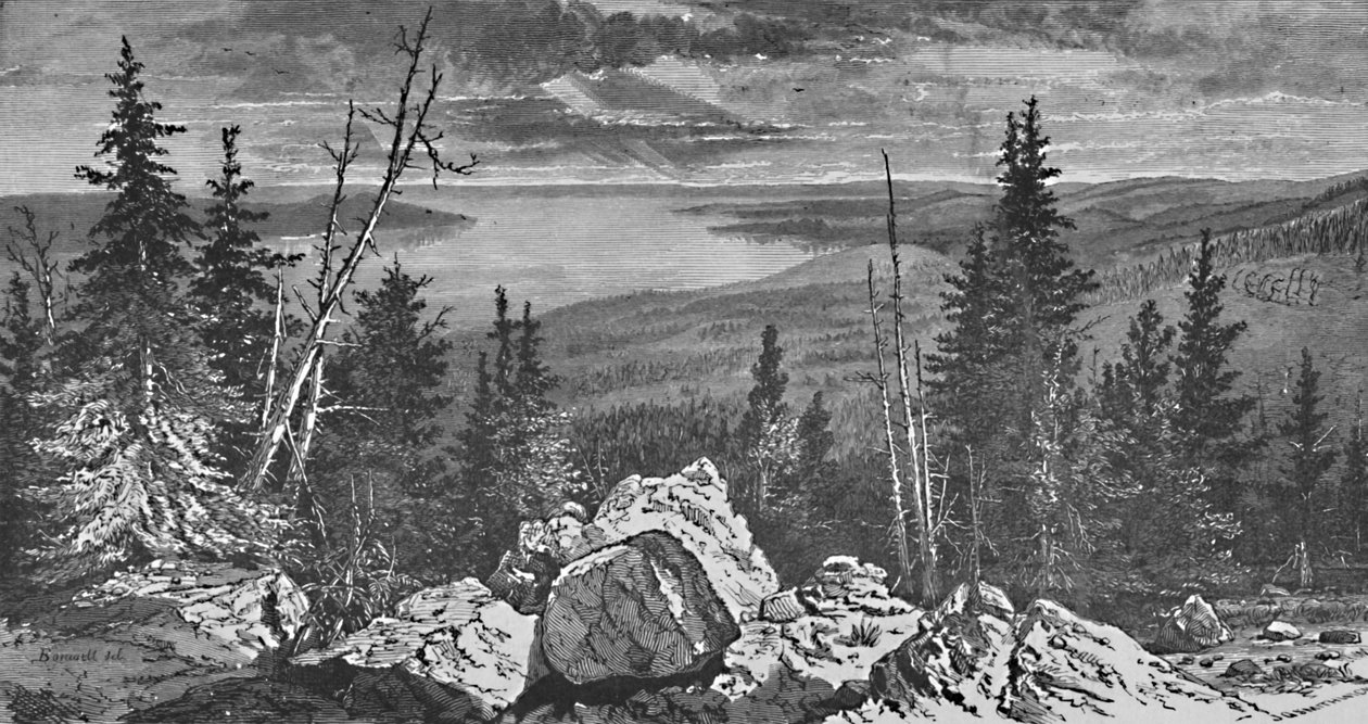 Yellowstone Lake, 1883 af Charles E. H. Bonwill