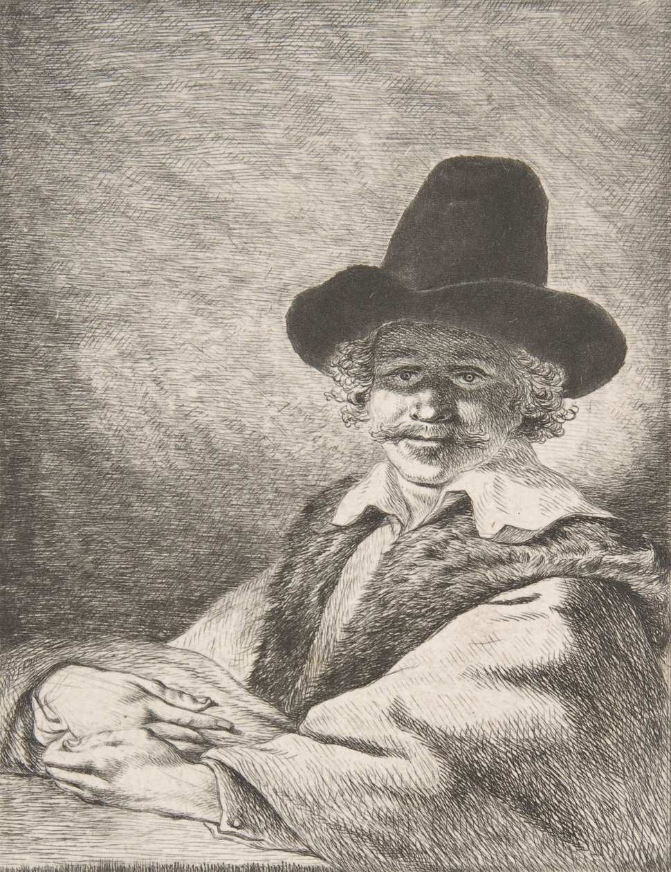 Portræt af siddende mand i hat, 1782. af Charles Echard