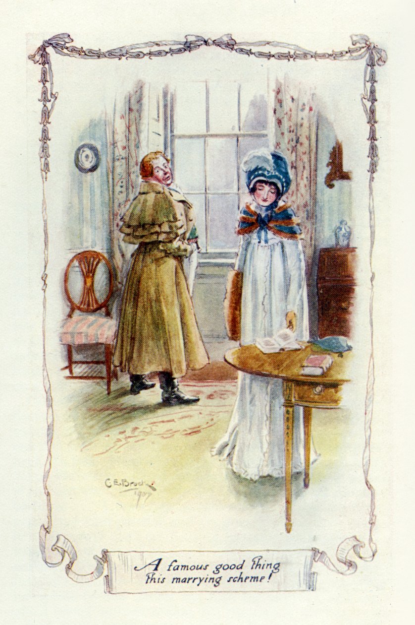 En berømt god ting dette ægteskabsplan, 1907 (illustration) af Charles Edmund Brock