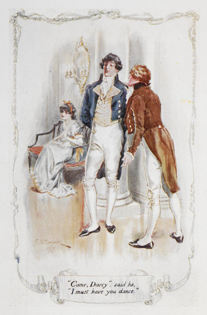 "Kom Darcy," sagde han, "jeg skal have dig til at danse", illustration fra 