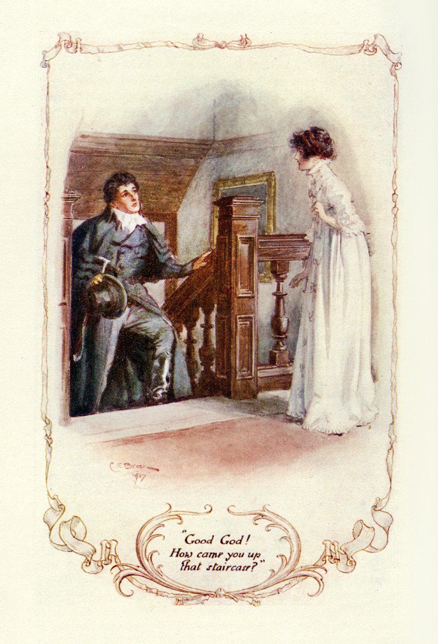 Gode Gud! Hvordan kom du op ad den trappe? 1907 (illustration) af Charles Edmund Brock