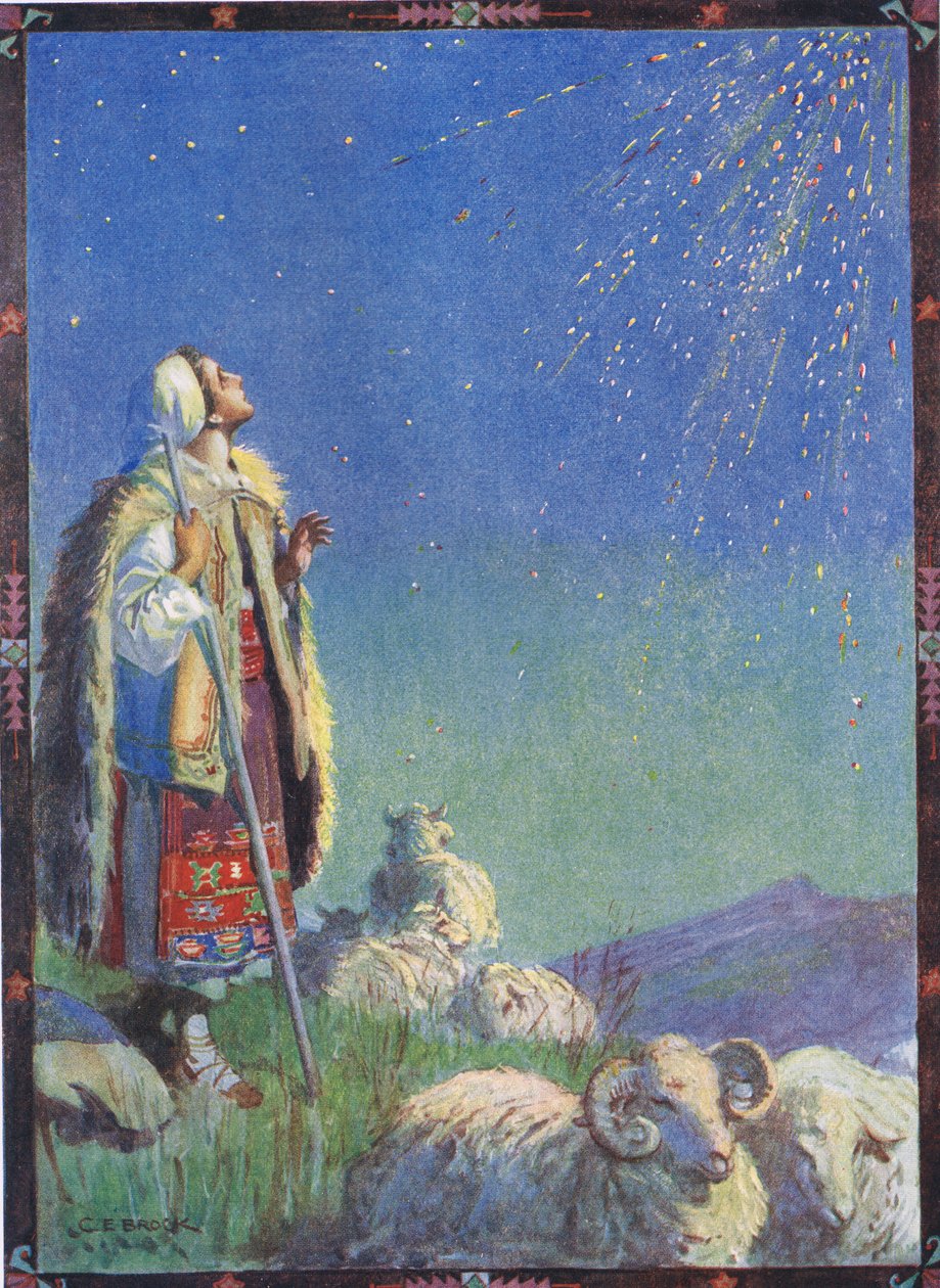 Den kom ned som et brus af gnister, scene fra "The Story of the Firefly" i "Children