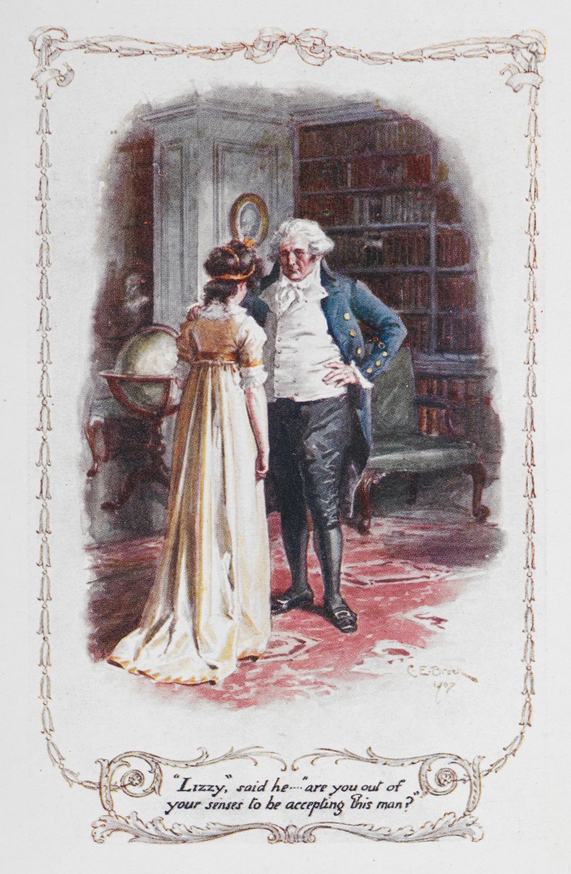 "Lizzy," sagde han... "er du fornuft til at acceptere denne mand?", illustration fra 