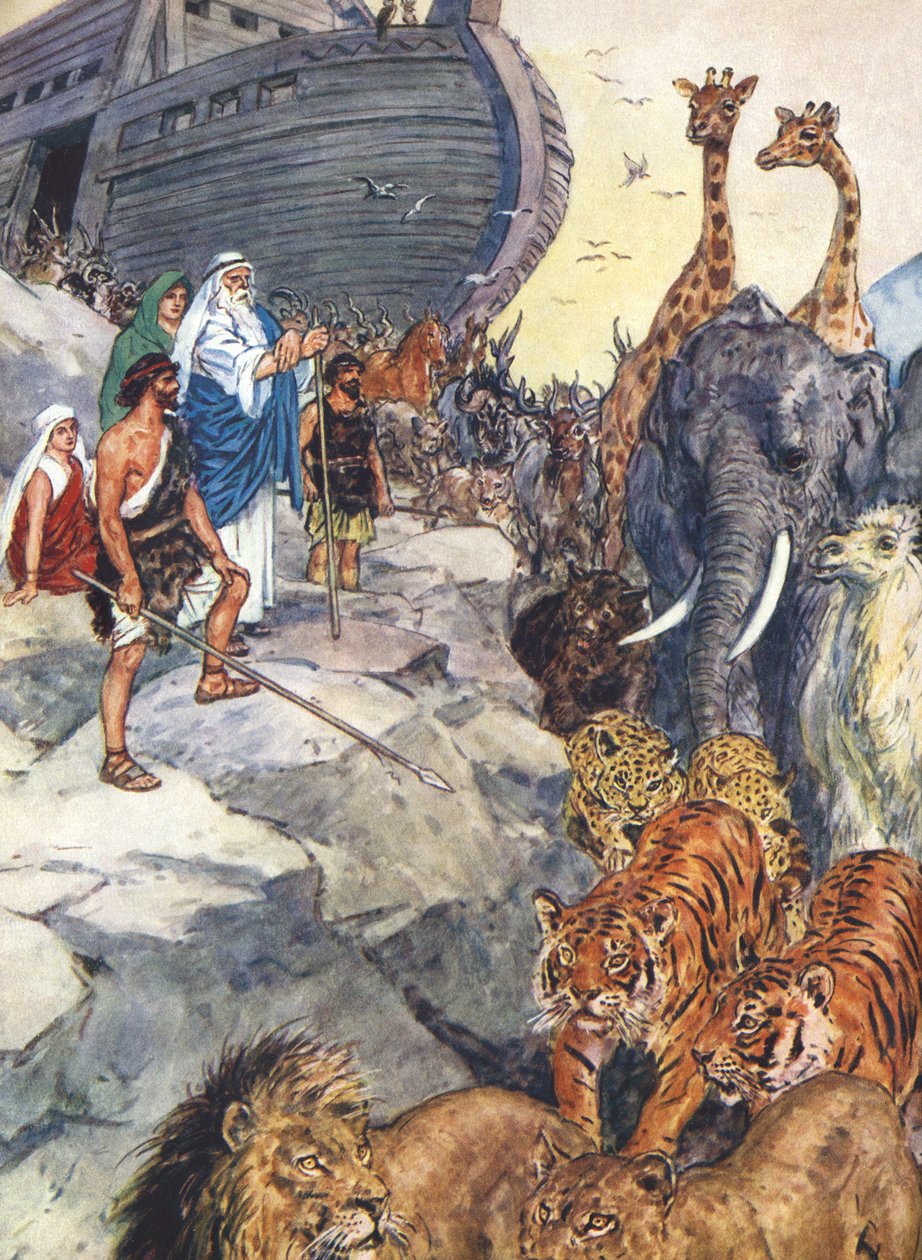 Noah forlader arken af Charles Edmund Brock