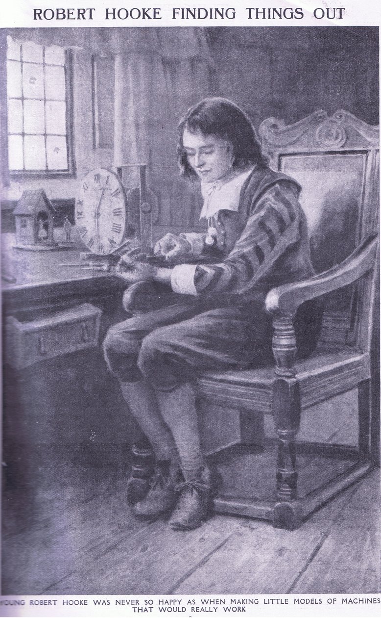 Robert Hooke finder ud af tingene af Charles Edmund Brock