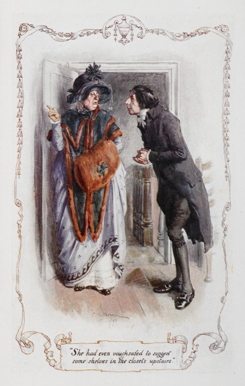 Hun havde endda garanteret at foreslå nogle hylder i skabene ovenpå, illustration fra 