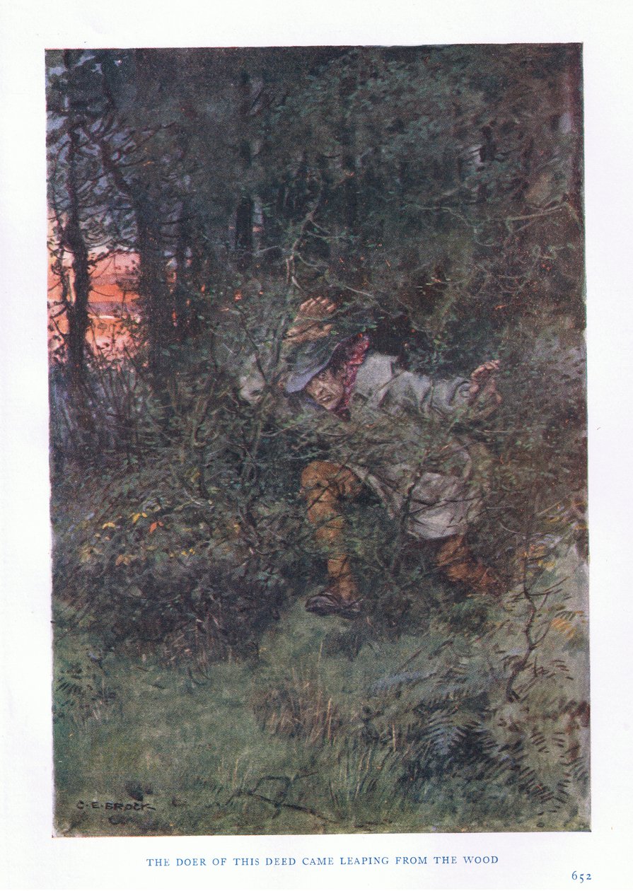 Gerningsmanden kom springende fra skoven af Charles Edmund Brock