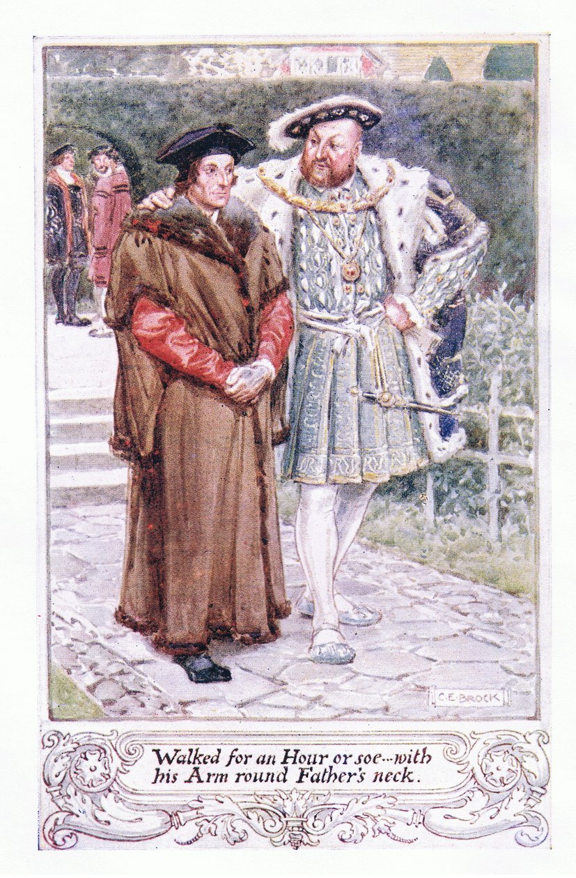 Gik i en time eller så..med armen om fars hals af Charles Edmund Brock