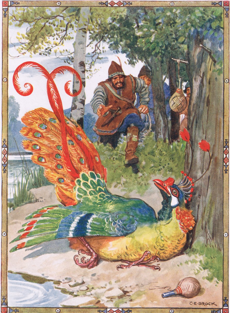 Da han prøvede at flyve, fandt han, at hans vinger var for tunge, scene fra The Knight of the Flowers in Children