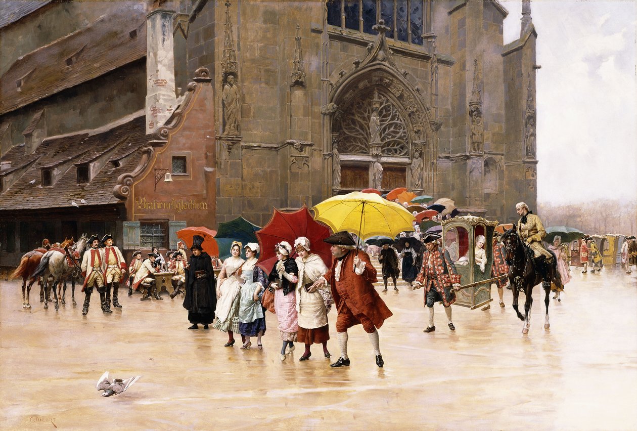 Efter kirken, af Charles Edouard Delort