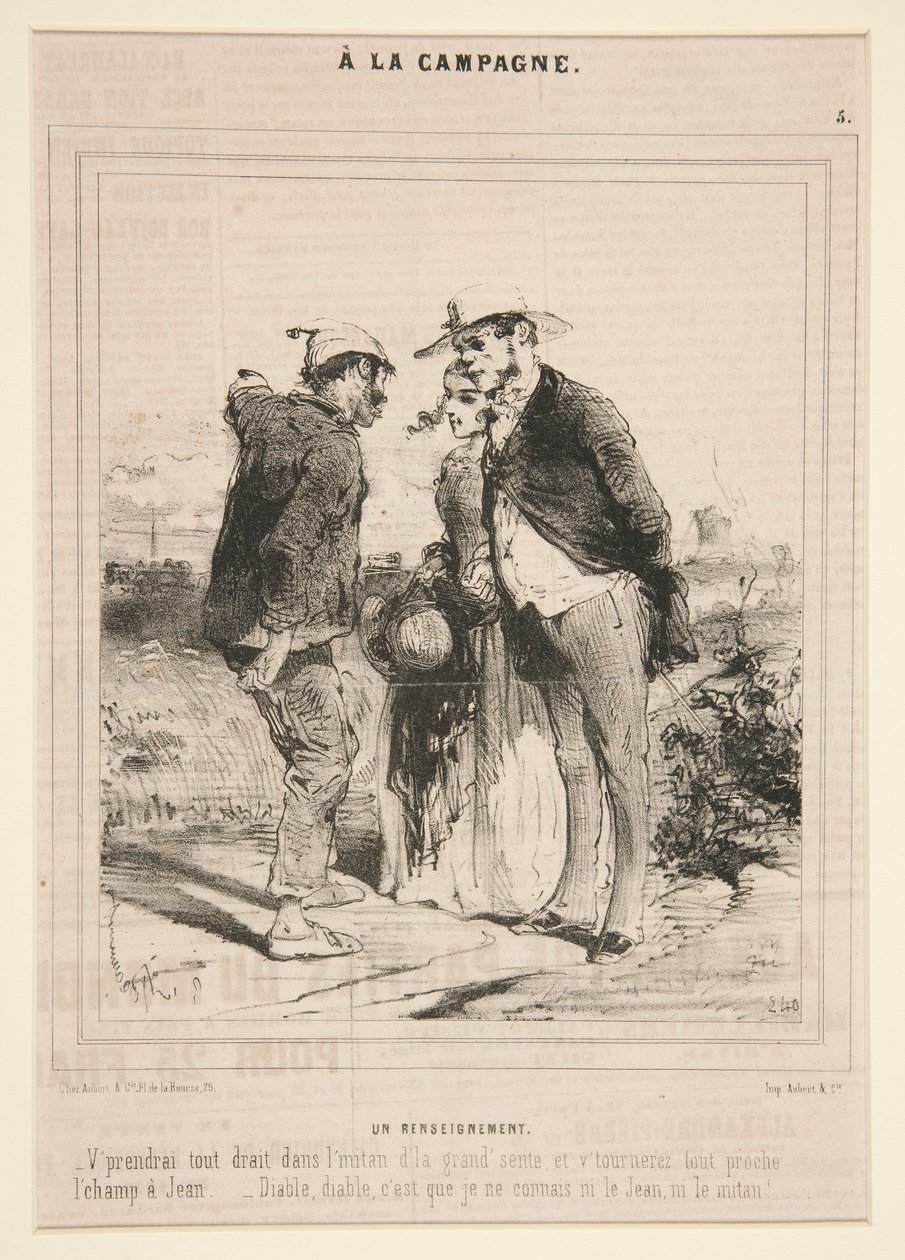 An Intelligence (Information), fra serien A la Campagne af Charles Edouard de Beaumont