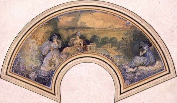 Design til ventilator, ca. 1893-98 af Charles Edward Conder