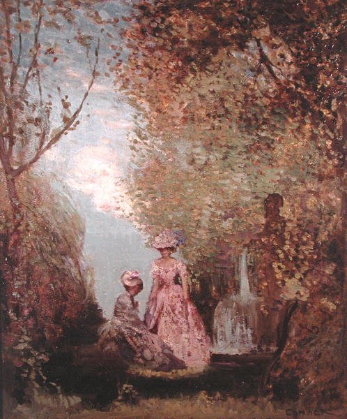 Forest Glade (olie) af Charles Edward Conder