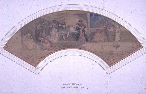 Forberedelser til et kostumebal af Charles Edward Conder