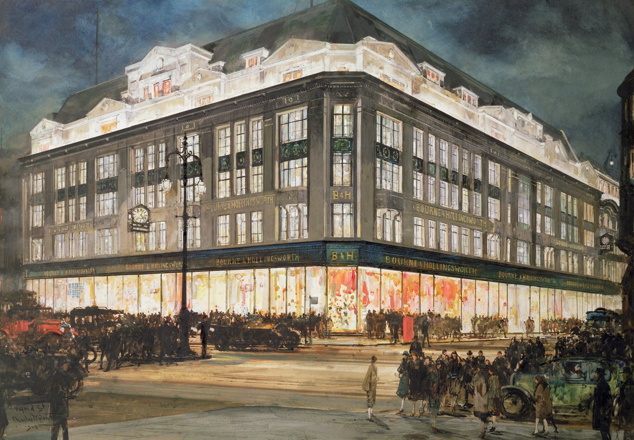 The New Building, Bourne og Hollingsworth, Oxford Street af Charles Edward Dixon