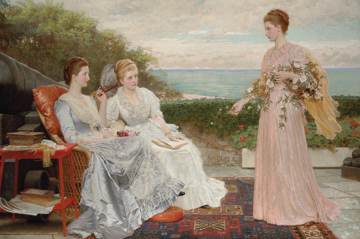 Voldene, Walmer Castle: Portrætter af grevinden Granville og damerne Victoria og Mary Leveson-Gower, 1891 af Charles Edward Perugini