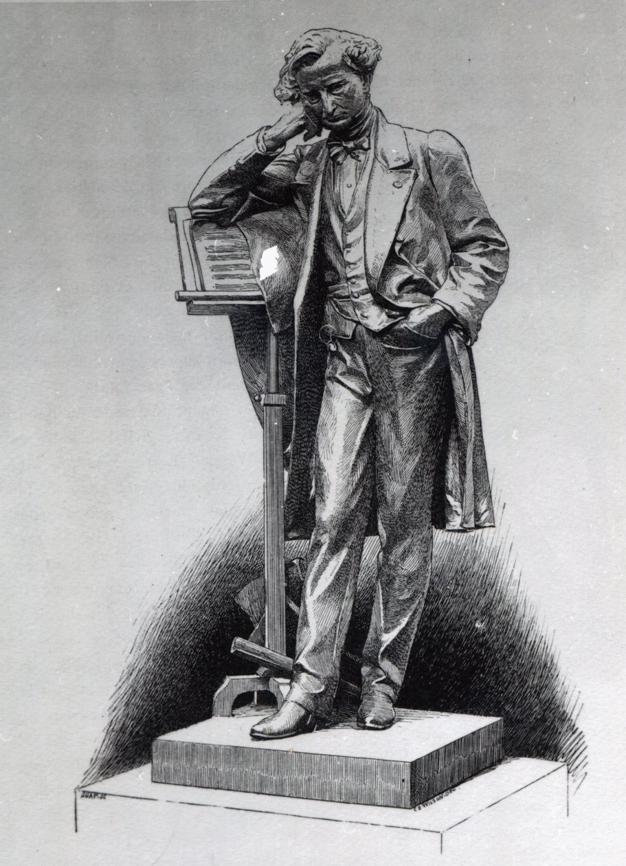 Hector Berlioz, efter statuen af Alfred Lenoir på Square Vintimille, Paris, 1886 af Charles Edward Wilson