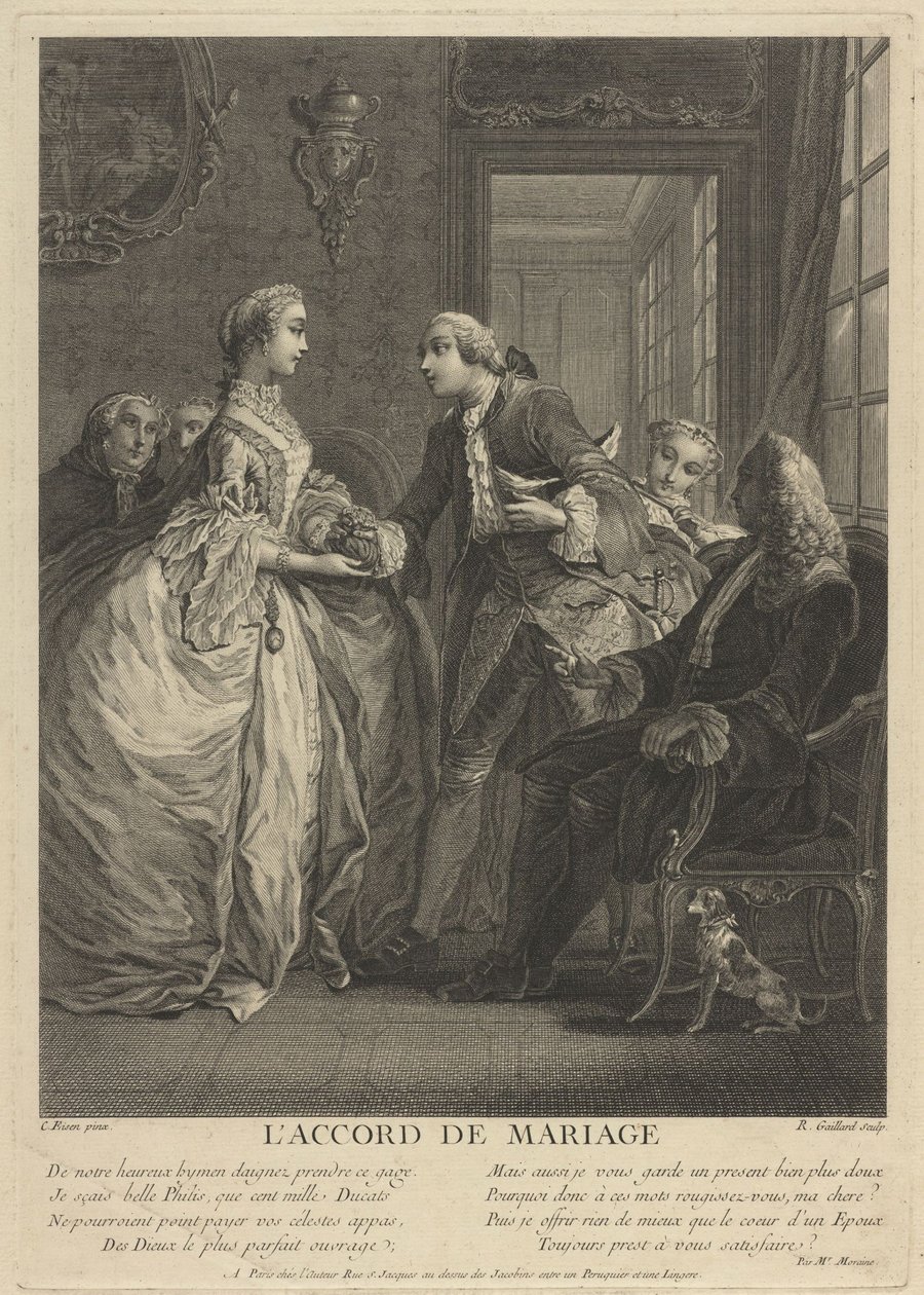 Ægtepagt, 1700-tallet af Charles Eisen