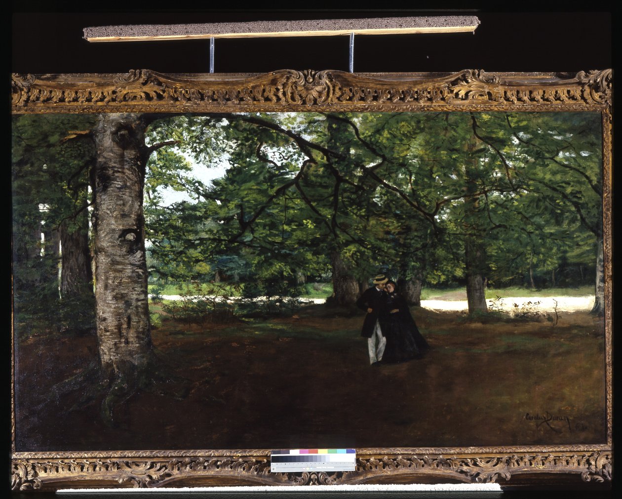 Promenade In The Woods (olie på lærred) af Charles Emile Auguste Carolus Duran