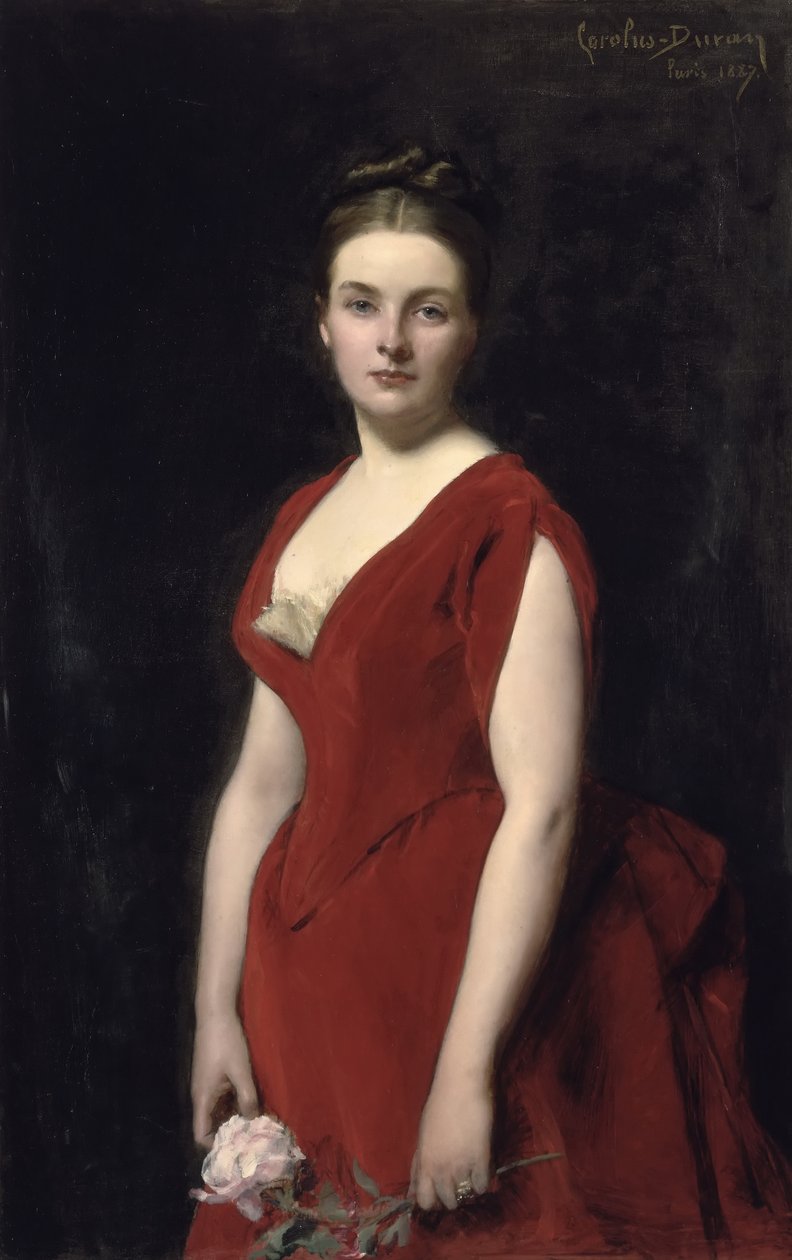 Portræt af grevinde Anna Alexandrovna Obolenskaya 1861-1917, 1887 af Charles Emile Auguste Carolus Duran