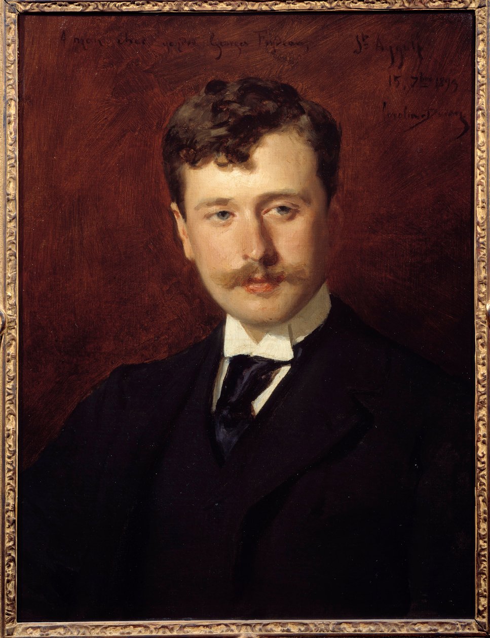 Portræt af Georges Feydeau (1862 - 1921) dramatisk forfatter. Maleri af Emile Auguste Carolus Duran (1837-1917) af Charles Emile Auguste Carolus Duran