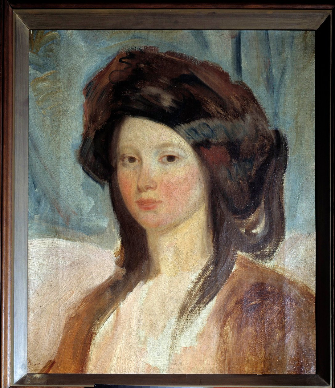 Portræt af Juliette Drouet (1806-1883), skuespillerinde og elskerinde af Victor Hugo Maleri af Charles Emile Champmartin (1797-1883) 1800-tallets Paris, hjem Victor Hugo af Charles Emile Callande de Champmartin