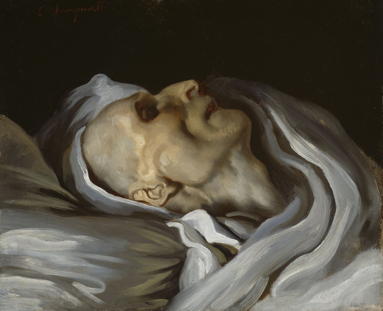 Théodore Géricault på sit dødsleje af Charles Emile Callande de Champmartin