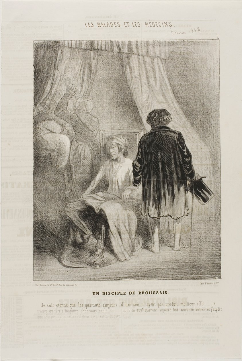 En tilhænger af Broussais (plade 7) af Charles Emile Jacque