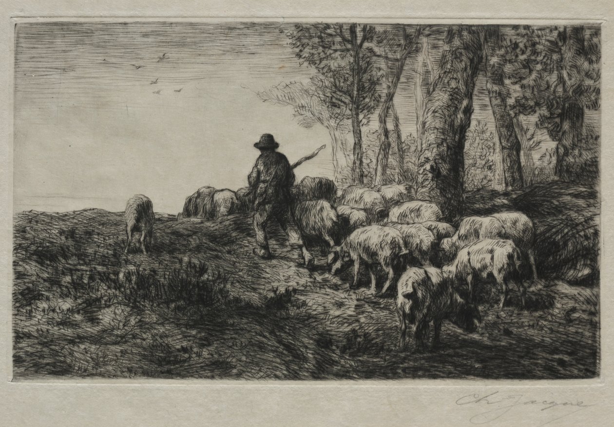 En flok svin af Charles Emile Jacque