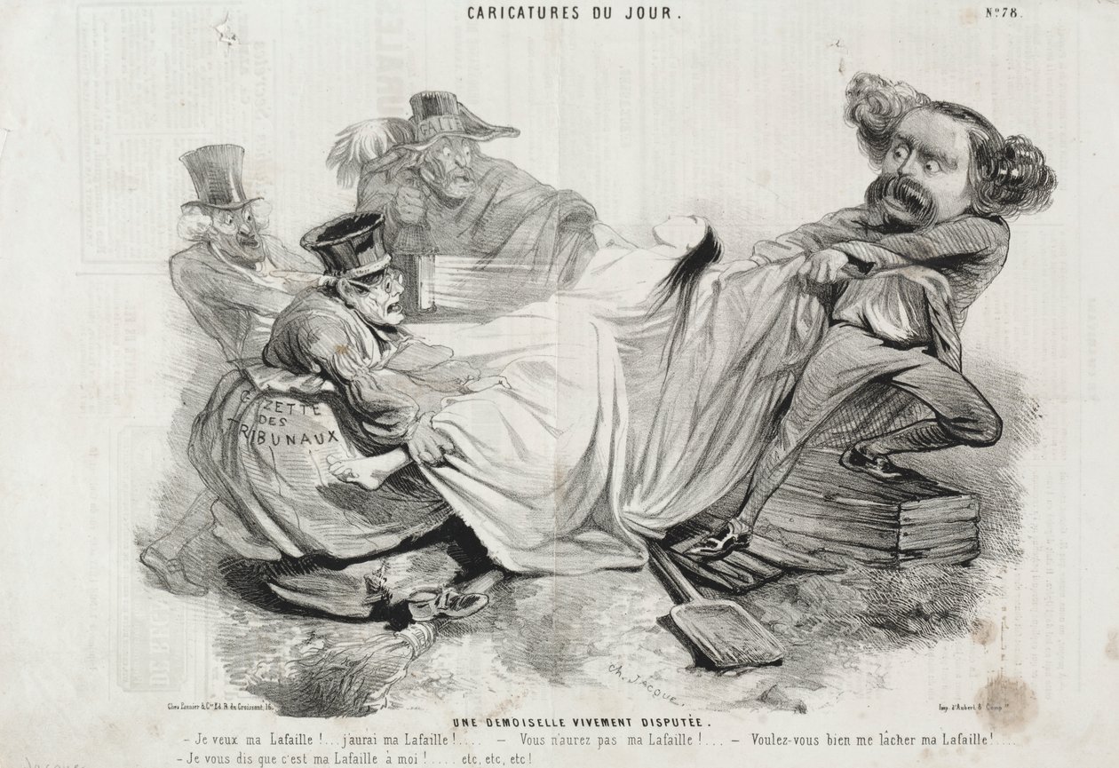 En intenst bestridt ung kvinde af Charles Emile Jacque