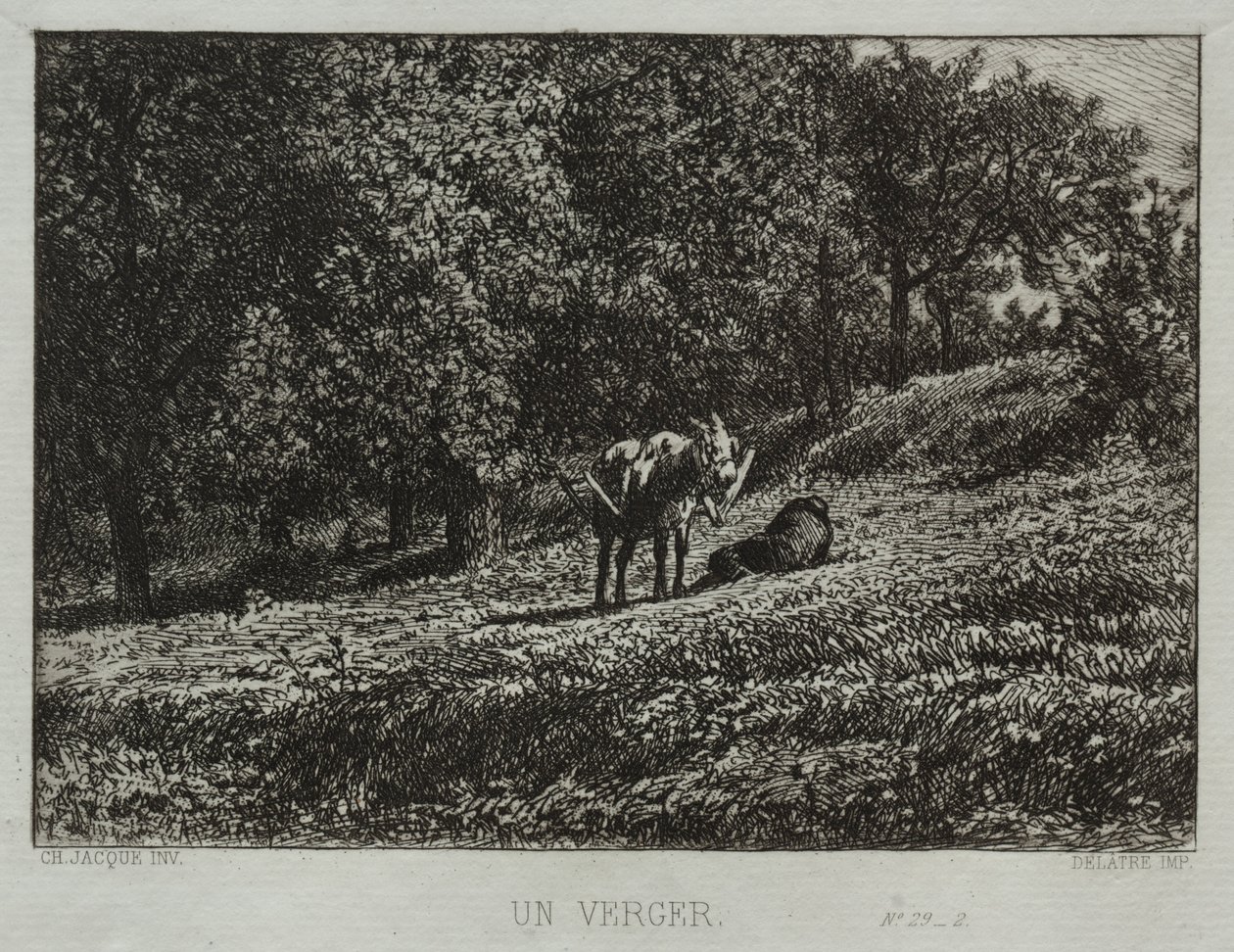 En frugthave. af Charles Emile Jacque