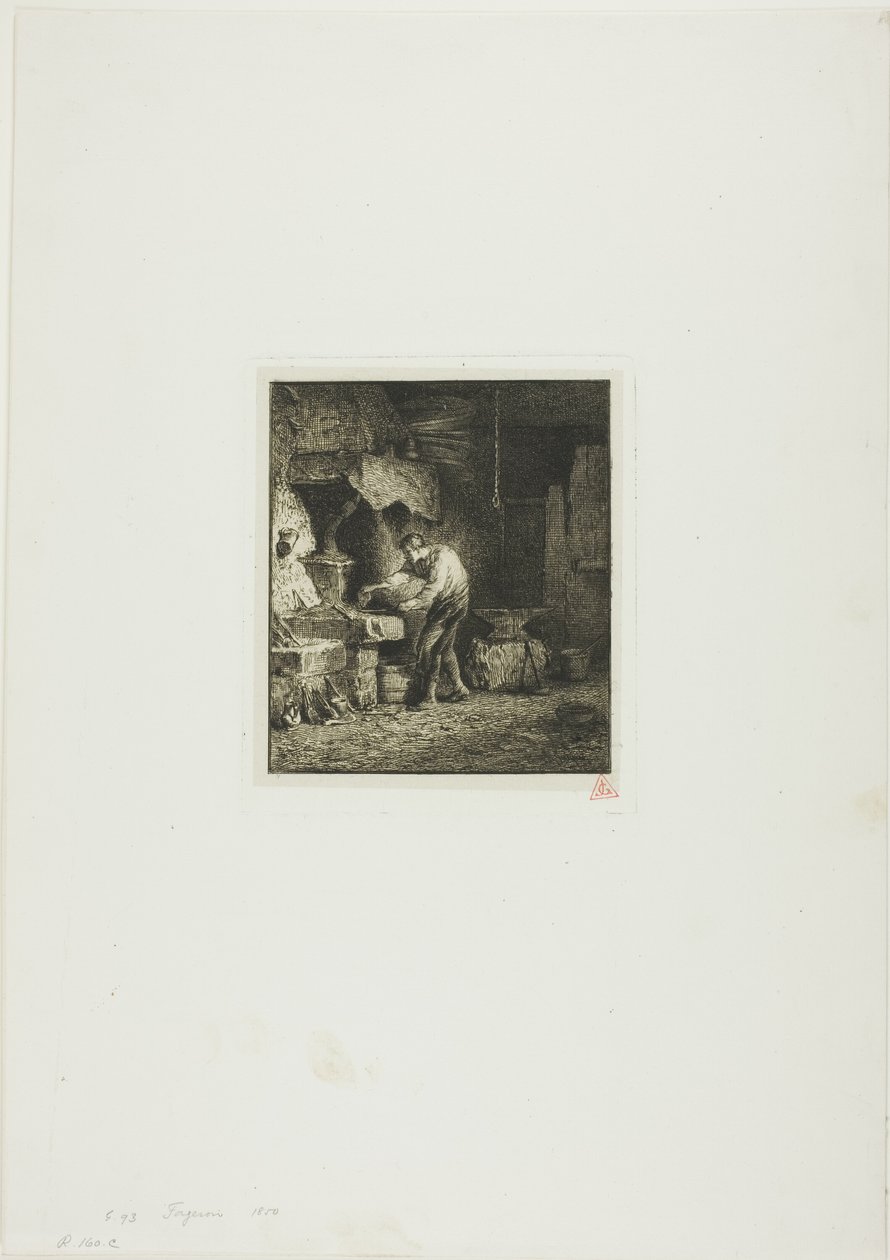 Smed mod venstre af Charles Emile Jacque