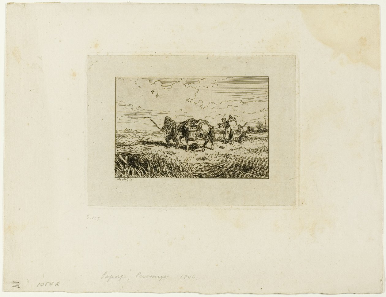 Krydser broen af Charles Emile Jacque