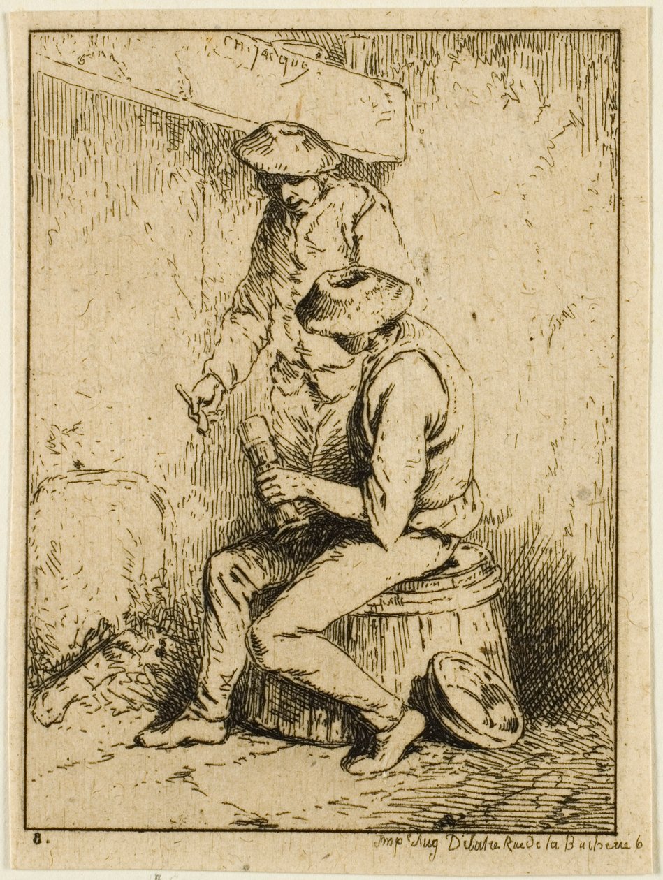 Drikkere af Charles Emile Jacque