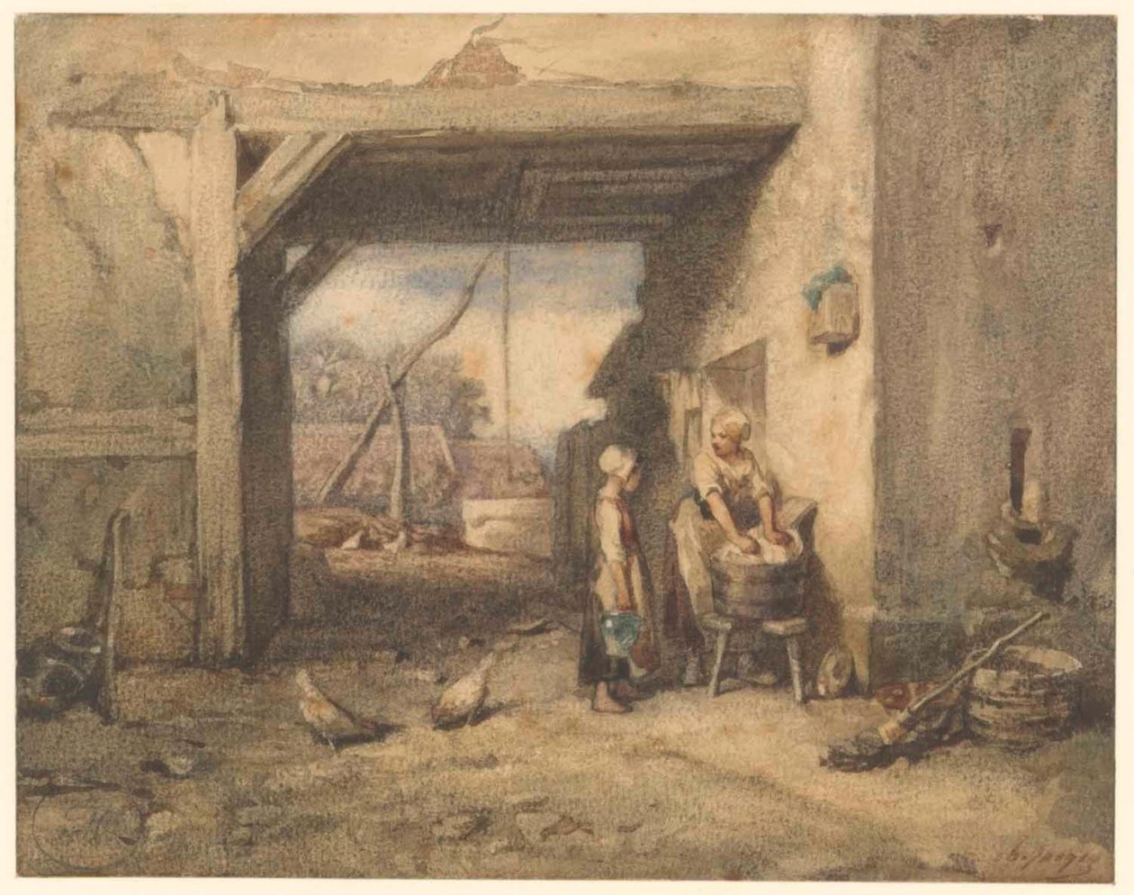 En bondegård af Charles Emile Jacque