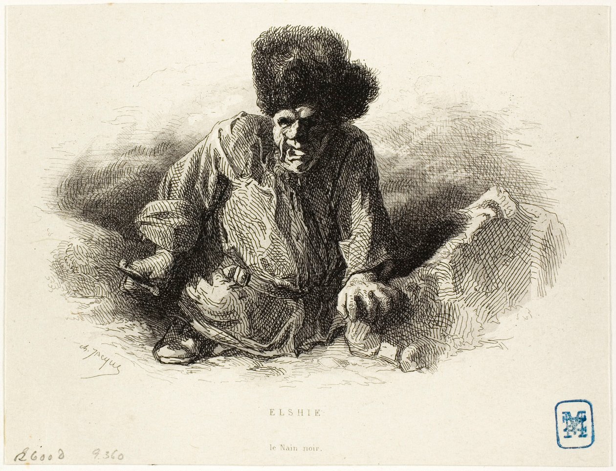 Elshie, den sorte dværg af Charles Emile Jacque