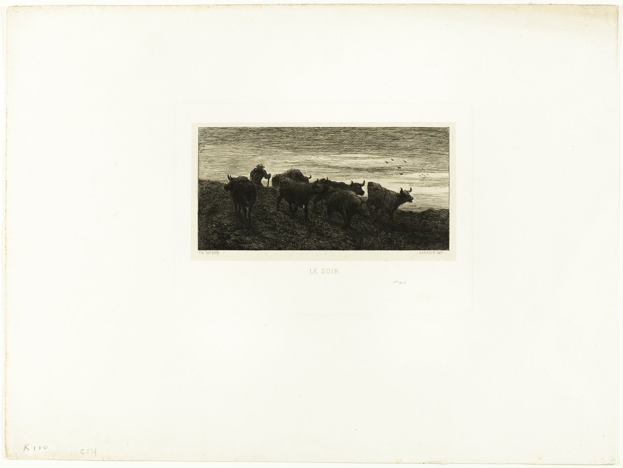 Aften af Charles Emile Jacque