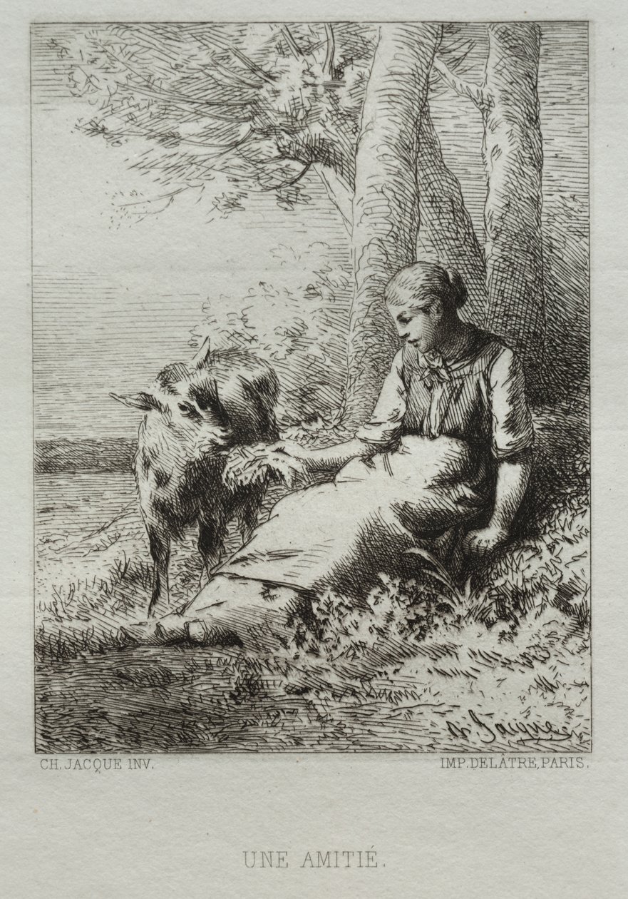 Venskab af Charles Emile Jacque