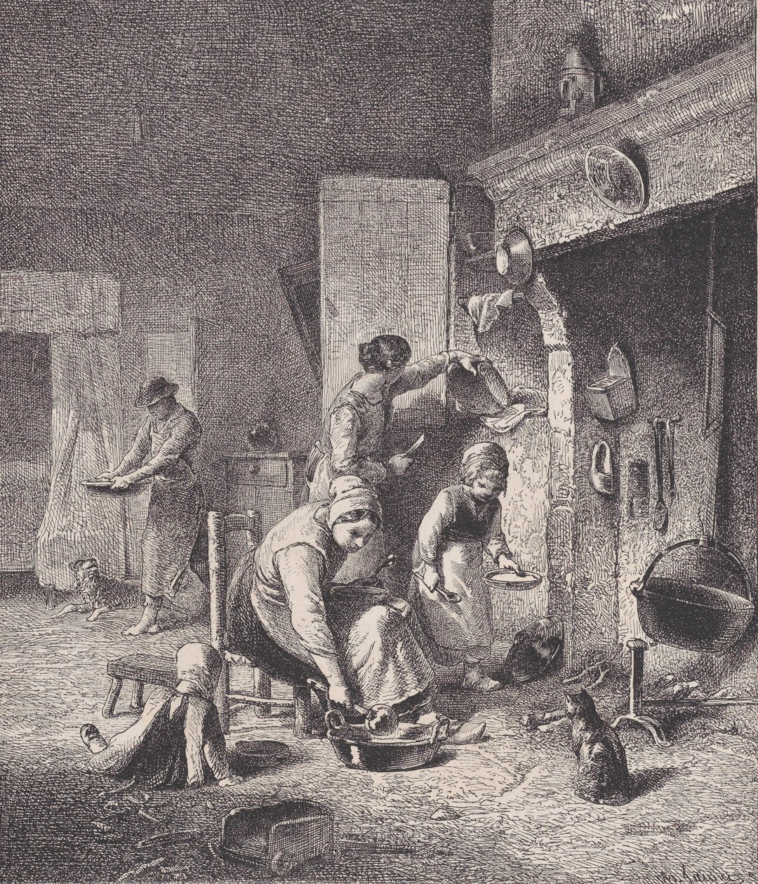Velling, fra Le Magasin Pittoresque, ca. 1852. af Charles Emile Jacque