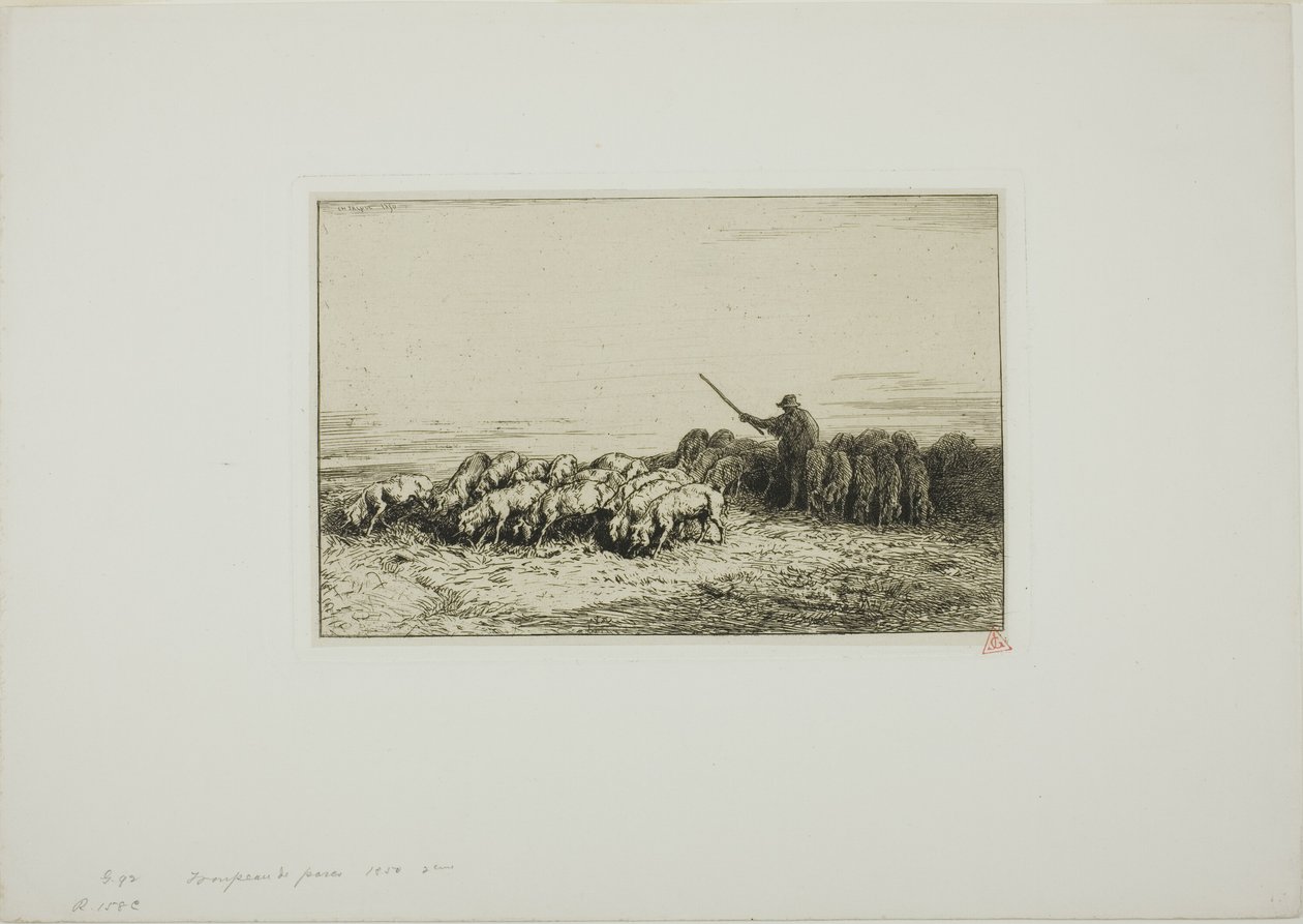 Svineflokke af Charles Emile Jacque