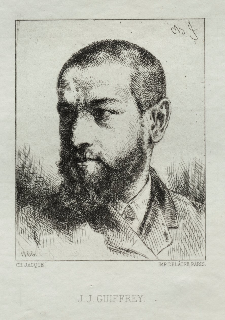 J. J. Guiffrey, 1866. af Charles Emile Jacque