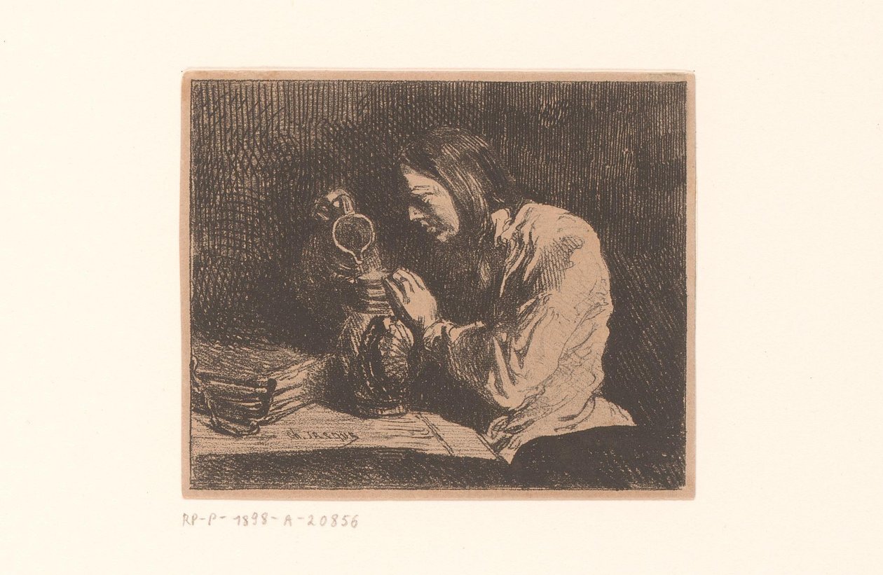 Ung mand med kande af Charles Emile Jacque