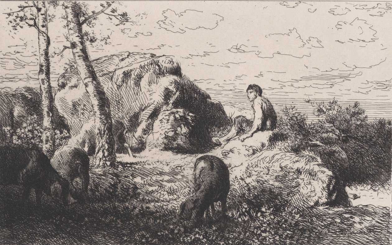 Den fortabte søn, ca. 1868. af Charles Emile Jacque