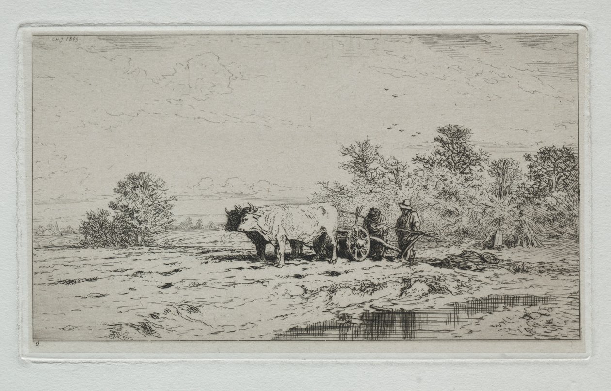 Landskab, Arbejdere af Charles Emile Jacque