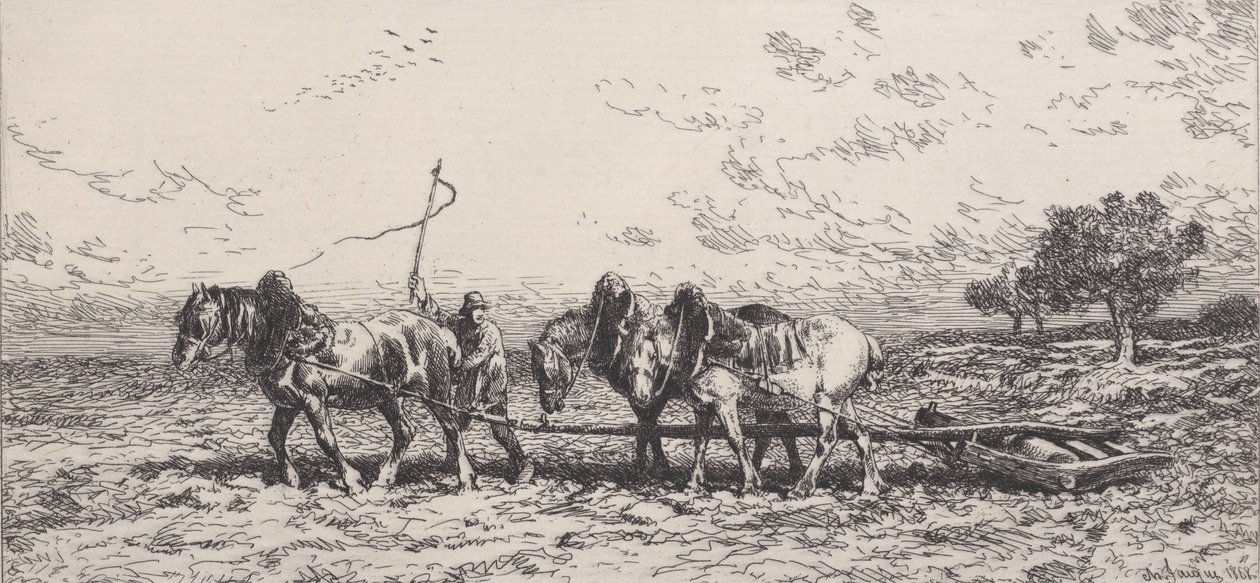 Rullen, 1868. af Charles Emile Jacque