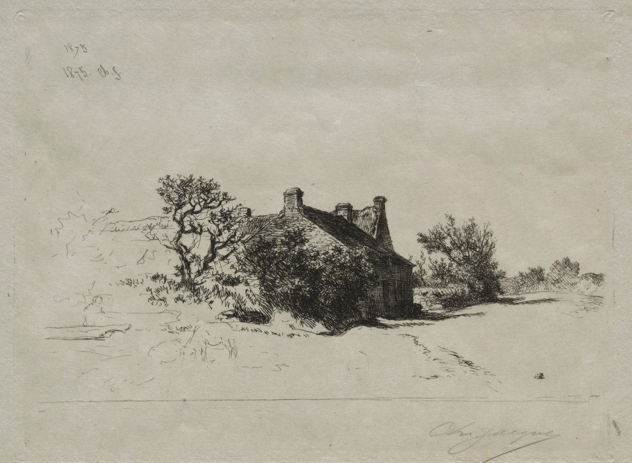 De små Kercassier-huse, 1875. af Charles Emile Jacque
